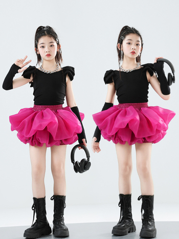 Gyerekeknek szóló jazz táncos szett buborékos szoknyával – lányoknak balett ruházat, 8+ év, nyár