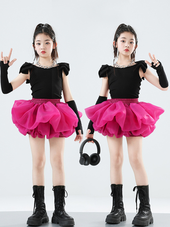 Gyerekeknek szóló jazz táncos szett buborékos szoknyával – lányoknak balett ruházat, 8+ év, nyár