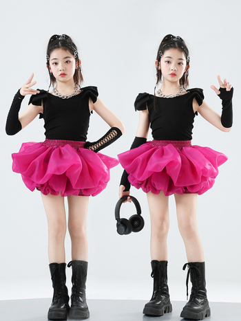 Gyerekeknek szóló jazz táncos szett buborékos szoknyával – lányoknak balett ruházat, 8+ év, nyár