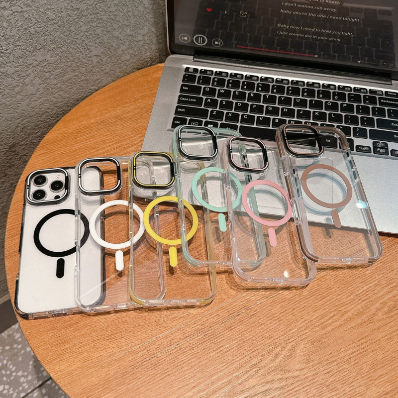Držač leće za telefon s mat završnom obradom TPU+PC, magnetsko pričvršćivanje, otpornost na padove, kompatibilan s iPhone 12–14 Pro/Max