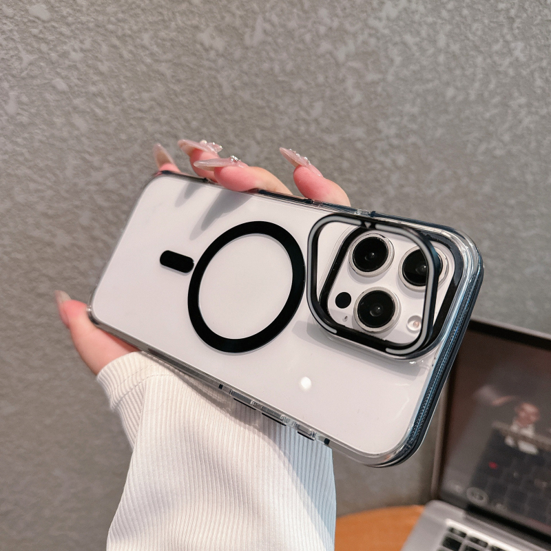 Držač leće za telefon s mat završnom obradom TPU+PC, magnetsko pričvršćivanje, otpornost na padove, kompatibilan s iPhone 12–14 Pro/Max