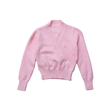Sansha Djeca baletni pleteni top – Mink velvet tkanina, Pamuk 55%, Podstava pamuk 55%, Topla duga rukava trening jakna