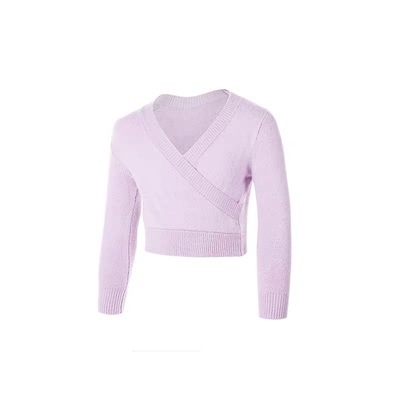 Sansha Djeca baletni pleteni top – Mink velvet tkanina, Pamuk 55%, Podstava pamuk 55%, Topla duga rukava trening jakna
