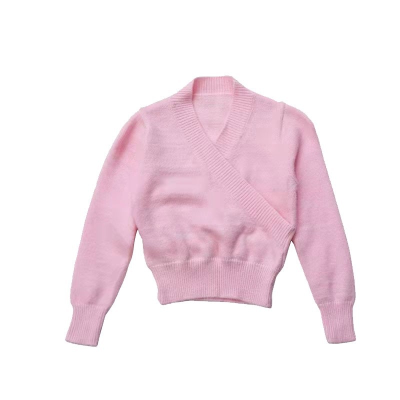 Sansha Djeca baletni pleteni top – Mink velvet tkanina, Pamuk 55%, Podstava pamuk 55%, Topla duga rukava trening jakna