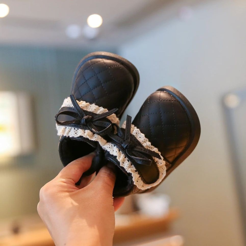 Cipele za bebe - Princeza stil, gornji dio od sintetičke kože, Velcro zatvarač, prozračna, protuklizna