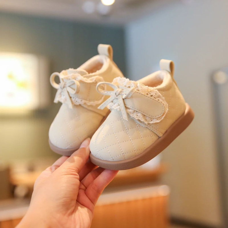 Cipele za bebe - Princeza stil, gornji dio od sintetičke kože, Velcro zatvarač, prozračna, protuklizna