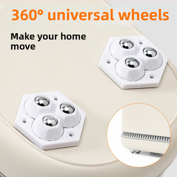 Qianchuan role autoadezive pentru dulapuri, silențioase, cu rulmenți cu bile, ABS + bile de oțel, rezistente la uzură