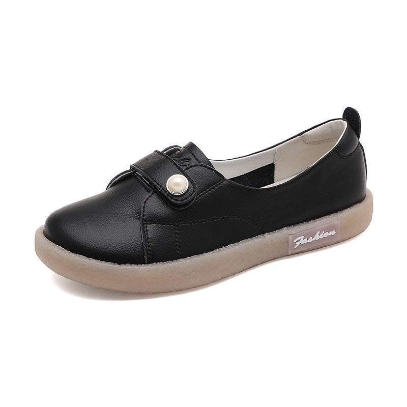 Ženske PU ravne cipele, okrugli vrh, srednji dio gornjeg dijela, gumena potplat, elastično zatvaranje, casual stil