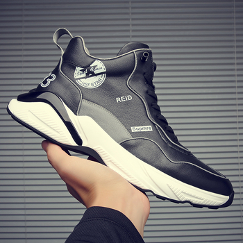 Pantofi sport casual din piele naturală pentru bărbați, două straturi de piele de vacă, talpă din spumă de cauciuc, toc în formă de pană 3–5 cm, lansare iarnă 2024