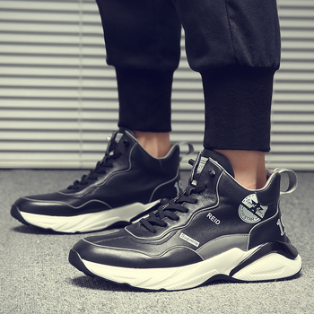 Pantofi sport casual din piele naturală pentru bărbați, două straturi de piele de vacă, talpă din spumă de cauciuc, toc în formă de pană 3–5 cm, lansare iarnă 2024