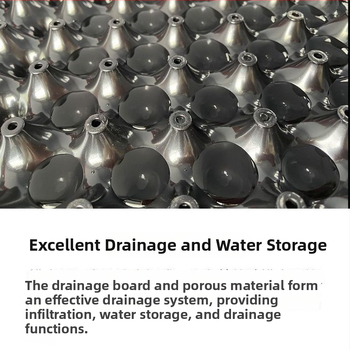 Drenážna doska pre strešnú záhradu s bariérou proti koreňom – plastová hydrofóbna drenážna filtrácia pre kvetináče a záhradné jazierka