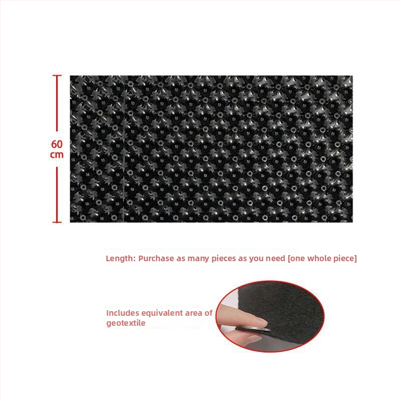 Drenážna doska pre strešnú záhradu s bariérou proti koreňom – plastová hydrofóbna drenážna filtrácia pre kvetináče a záhradné jazierka