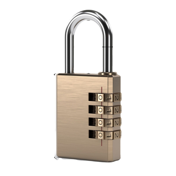 Дигитална медна комбинирана брава за шкаф за багаж, с 4 шайби, 3 мм дебелина на прътa и 20 мм разстояние между пръчките