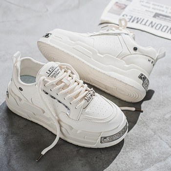 Adidași unisex cu talpă groasă, talpă din cauciuc, partea superioară din fibră super, înălțimea călcâiului 3–5 cm, vârf rotund, antiaderare și absorbție a șocurilor