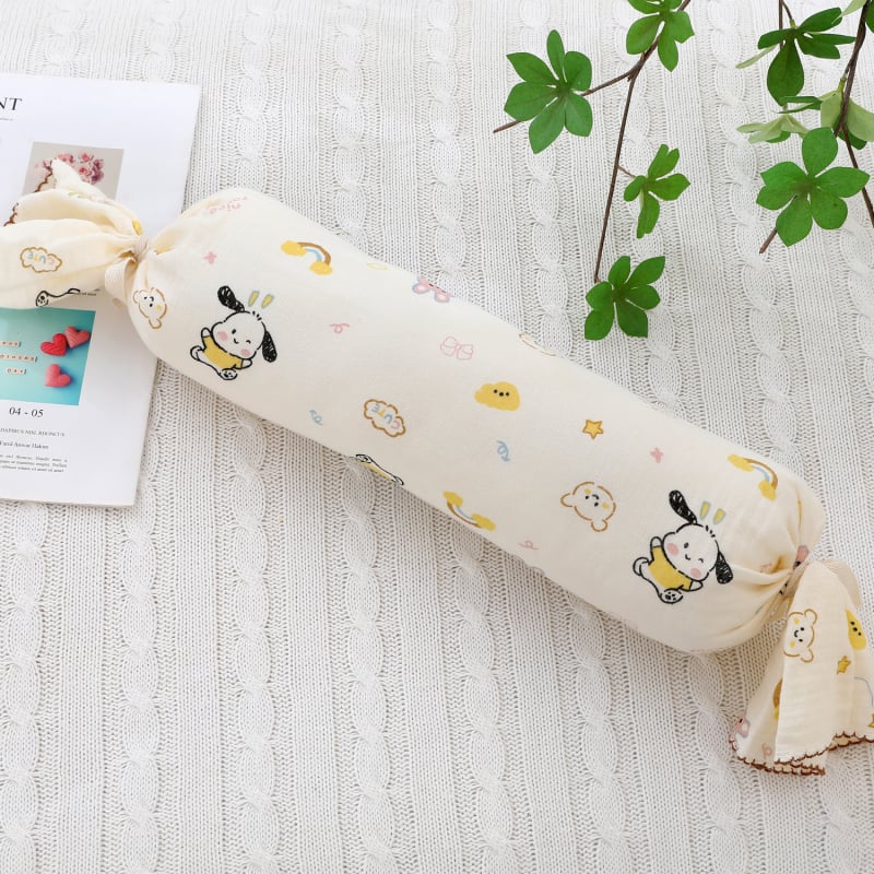 Βρεφικό μαξιλάρι σε σχήμα καραμέλας, μαλακό, με γέμισμα από μαργαριτωμένο βαμβάκι και πυρήνα από πολυεστερικές ίνες