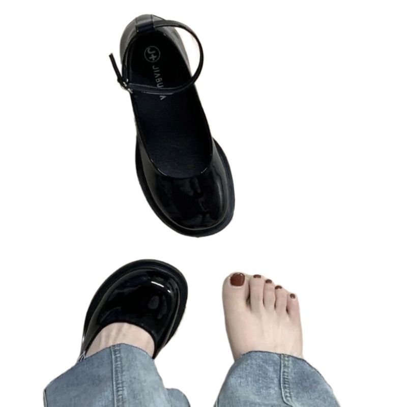 Mary Jane cipele za žene s niskim mačkastim potpeticama, gornji PU materijal, PU podstava, gumena potplat, zatvarač s jednim dijelom, za odrasle žene