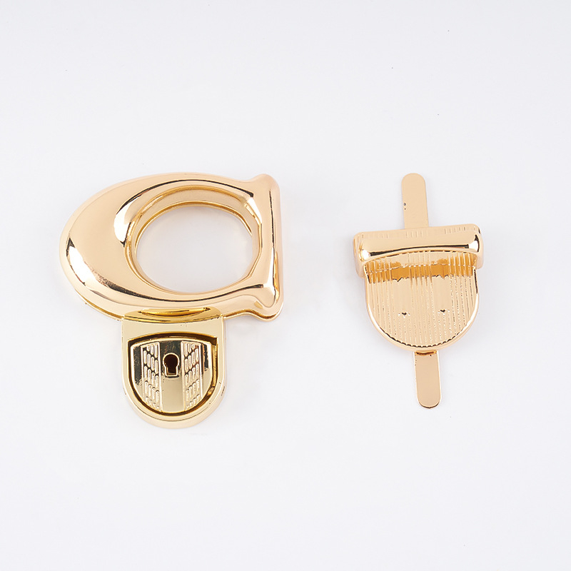 Meidus 0635 κλειδαριά τσάντας από ψευδάργυρο, ορθογώνιο σχήμα, κλείδωμα με πάτημα και στροφή, για τσάντες