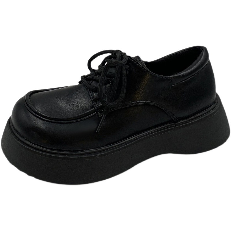 Női loaferek kerek orrú, PU felsőrész, 3–6 cm vastag sarok, egyszerű stílus