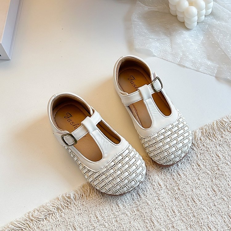Lányoknak szánt T-strap cipő, akadémiai stílus, alacsony szárú, Velcro-zárás — Felső: Szintetikus bőr; Talp: Gumi