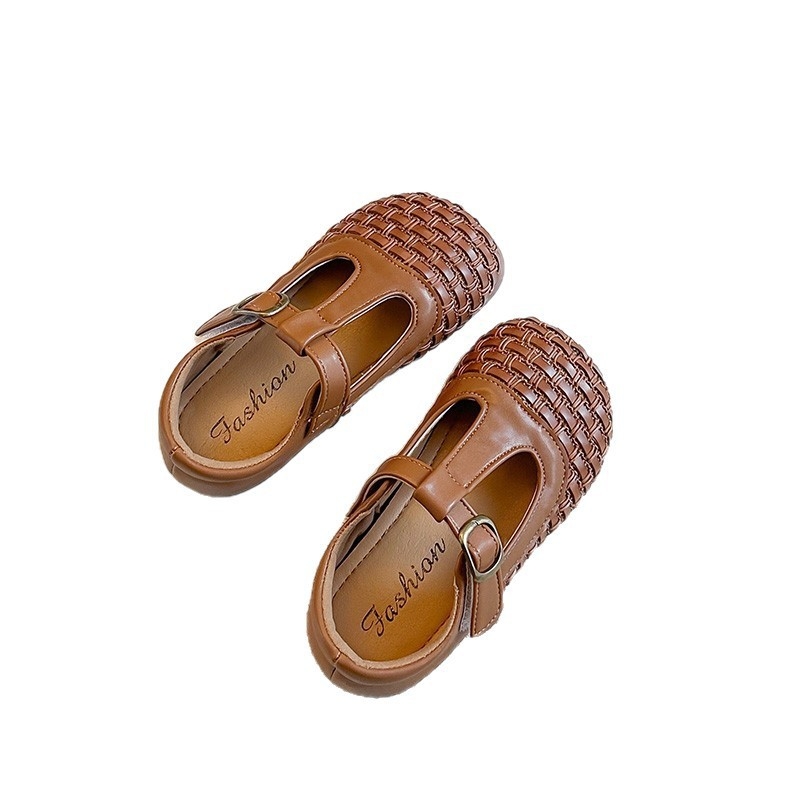 Lányoknak szánt T-strap cipő, akadémiai stílus, alacsony szárú, Velcro-zárás — Felső: Szintetikus bőr; Talp: Gumi