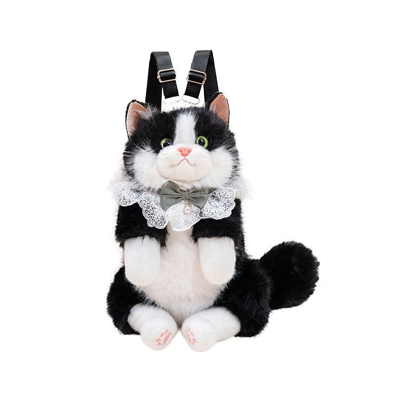 Плюшена кукла — Mink Plush Cloth Cat Backpack, Qiman Toys, PP Cotton попълване, за възраст 14+
