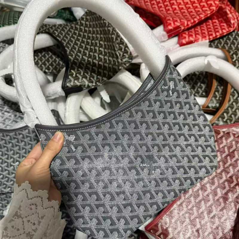 Dog Tooth uzorak Tote torba u hoboskom stilu, PVC tijelo, konopna podstava, zatvaranje na zip, unutarnji pretinac sa zipom, jednodjelna naramenica, za svakodnevnu upotrebu