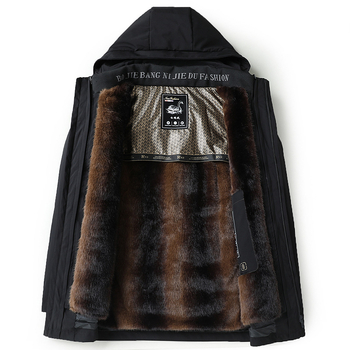 Ανδρικό μπουφάν από πούπουλο χήνας, χειμερινό, με αποσπώμενο επενδύτη και φλίς επένδυση, περιεκτικότητα πούπουλο χήνας 91–95%, πλήρωση 700