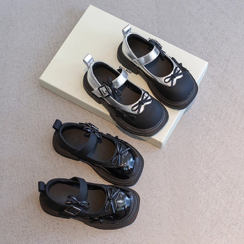 PU bőr Mary Jane gyerekcipő lányoknak, Velcro-zárás, EVA talpbetét, gumitalp, színben harmonizáló minta, főiskolai stílus, 4-16 éveseknek, tavasz-ősz