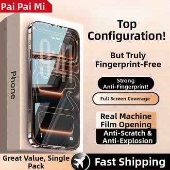 Protecție ecran din sticlă pentru iPhone 16 — acoperire completă, claritate HD, rezistent la zgârieturi, anti-amprente, filtrare lumină albastră