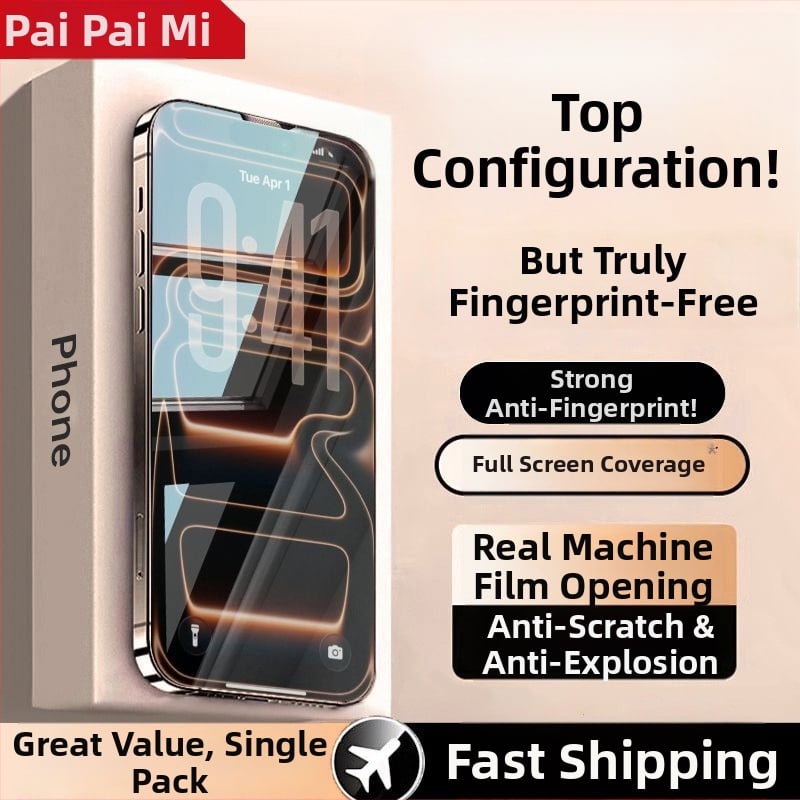 Protecție ecran din sticlă pentru iPhone 16 — acoperire completă, claritate HD, rezistent la zgârieturi, anti-amprente, filtrare lumină albastră