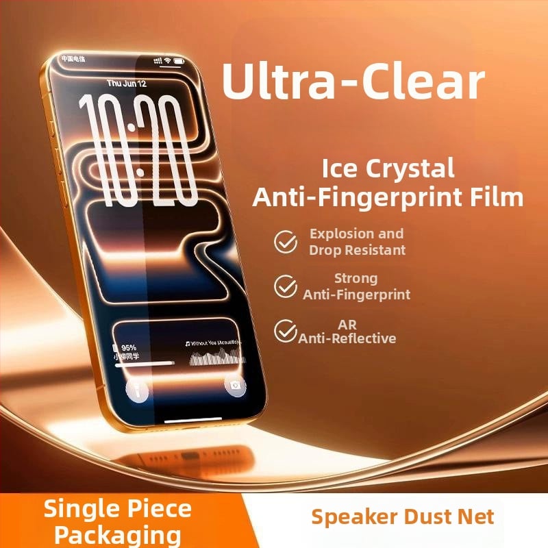 Protecție ecran din sticlă pentru iPhone 16 — acoperire completă, claritate HD, rezistent la zgârieturi, anti-amprente, filtrare lumină albastră