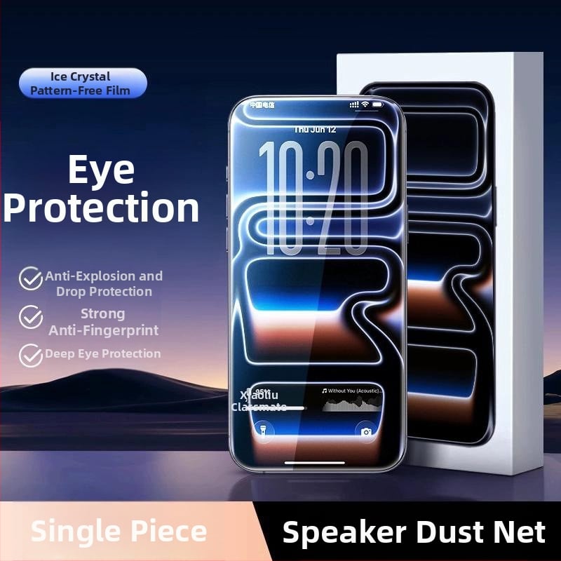 Protecție ecran din sticlă pentru iPhone 16 — acoperire completă, claritate HD, rezistent la zgârieturi, anti-amprente, filtrare lumină albastră