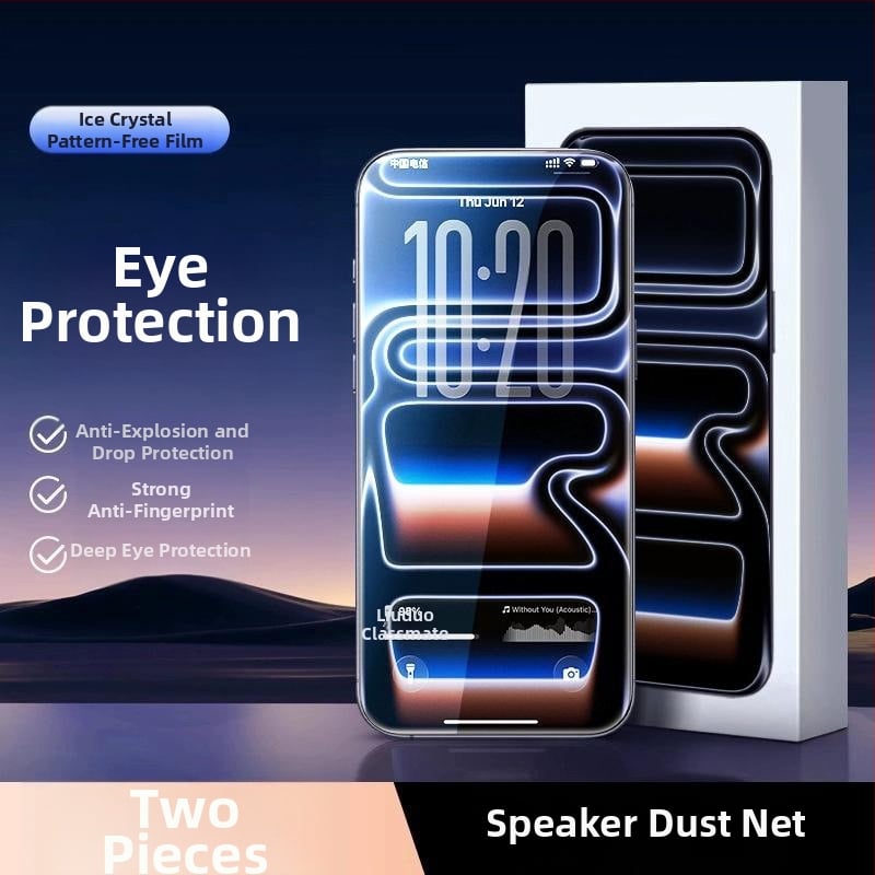 Protecție ecran din sticlă pentru iPhone 16 — acoperire completă, claritate HD, rezistent la zgârieturi, anti-amprente, filtrare lumină albastră