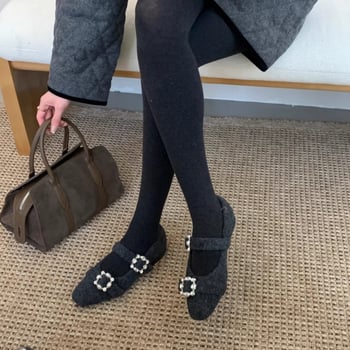 Mary Jane cipők négyszögletes orrú, felső rész super fiber, belső talp természetes bőr, gumitalp, alacsony sarok 3 cm alatt