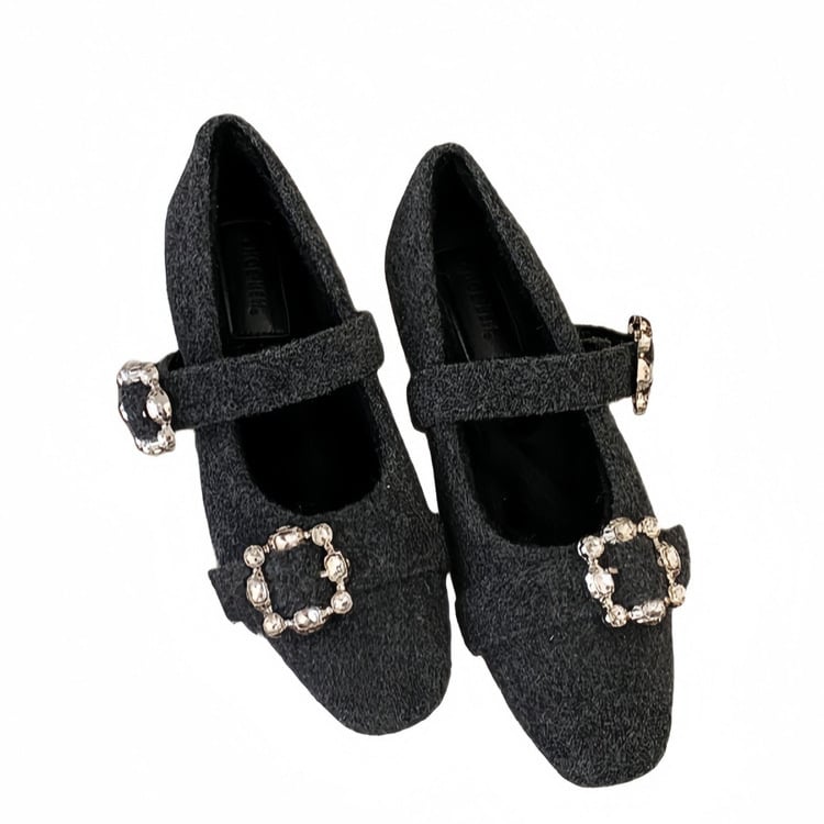 Mary Jane cipők négyszögletes orrú, felső rész super fiber, belső talp természetes bőr, gumitalp, alacsony sarok 3 cm alatt