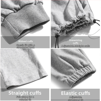 Férfi sportos nadrág lazán szabott, egyenes szárú, középmagasságú derékkal; mikroelasztikusság, poliészter 96–100%