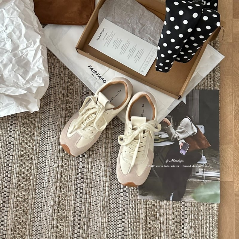 Ženske ravne cipele od mikrovlakana, gumena potplata, okrugli vrh, niski potpetica, slip-on