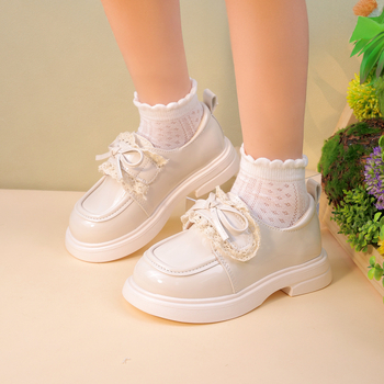 Gyerekeknek szóló PU bőrből készült loaferek Velcro-zárással, pu felső és bélés, PU talpbetét, műanyag talp, 2025 tavasz