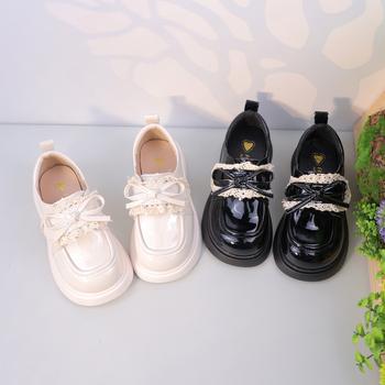 Gyerekeknek szóló PU bőrből készült loaferek Velcro-zárással, pu felső és bélés, PU talpbetét, műanyag talp, 2025 tavasz