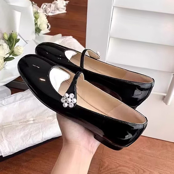 Ženske Mary Jane cipele: četvrtasti nos, gornji materijal od mikrovlakana, niska peta, Velcro kopča, PU uložak.