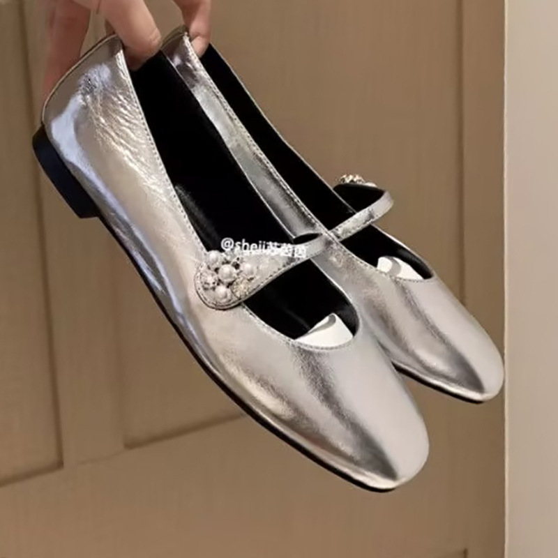 Ženske Mary Jane cipele: četvrtasti nos, gornji materijal od mikrovlakana, niska peta, Velcro kopča, PU uložak.