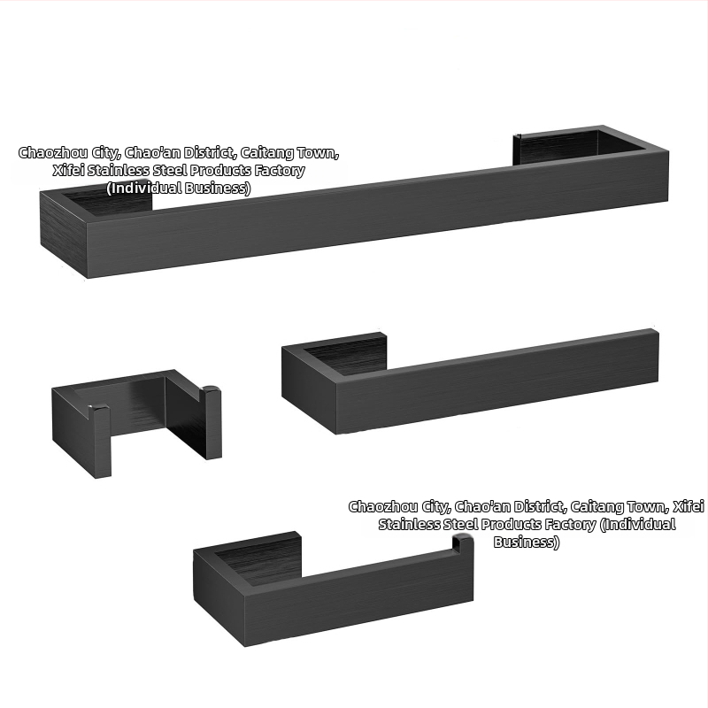 Σετ ράγες πετσέτας από ανοξείδωτο χάλυβα για μπάνιο, τετράδα, περιλαμβάνει ράγα πετσέτας, δοχείο χαρτοπετσέτας και γάντζους; φινιρίσματα: βουρτσισμένο, βαμμένο ή επίχρυσο; μάρκα Kemu san