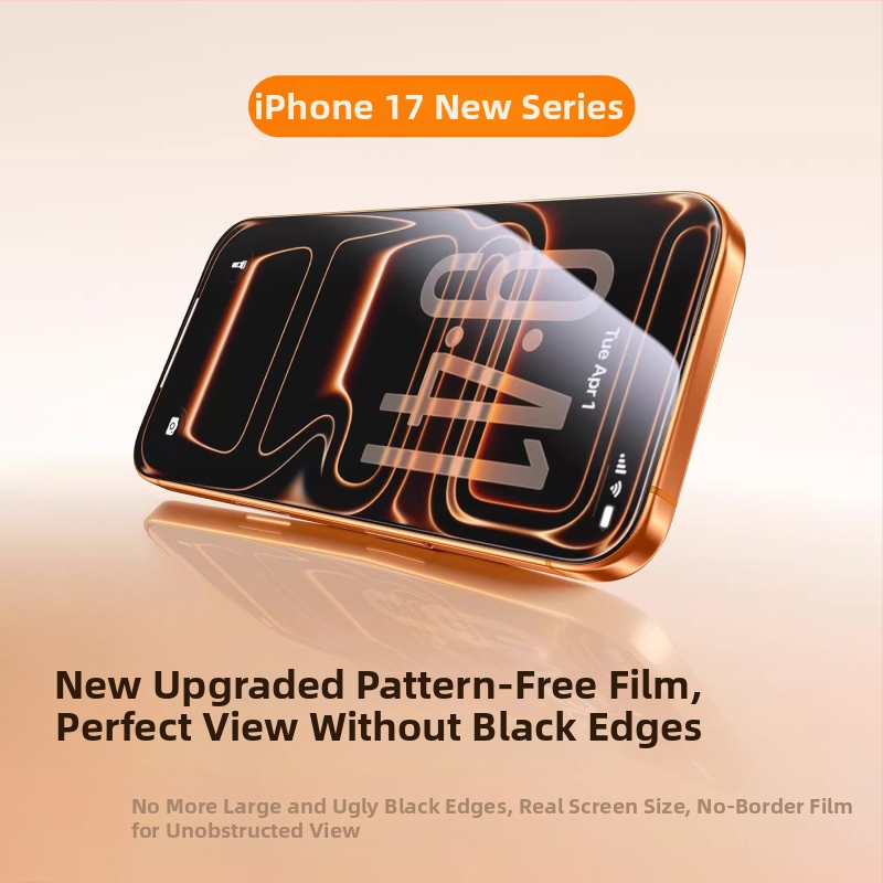 PaiPaiMi protecție ecran din sticlă temperată pentru iPhone 17 Pro Max – anti-praf, antișoc, acoperire totală a ecranului