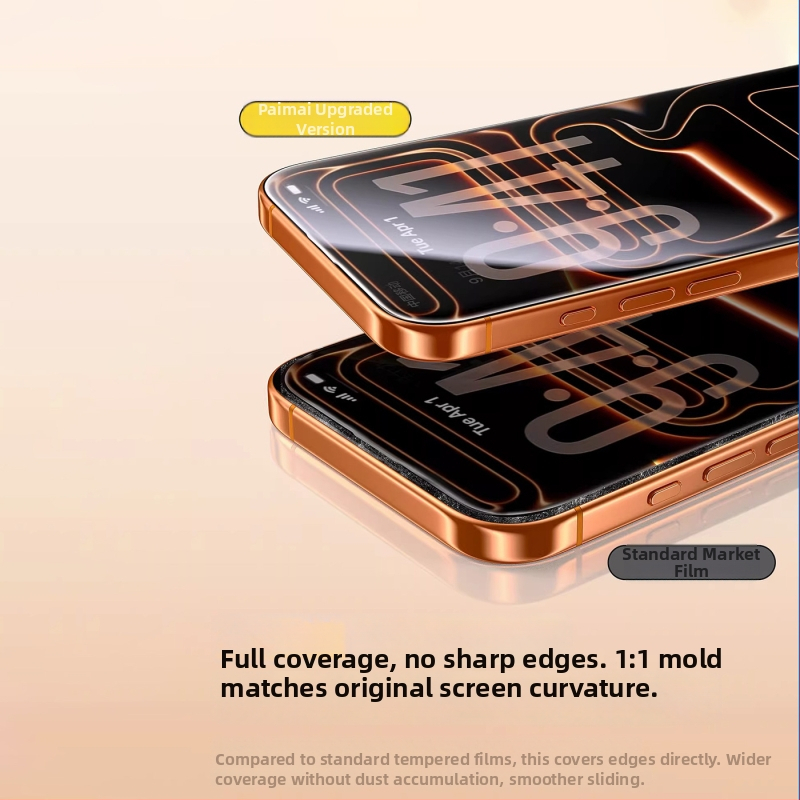 PaiPaiMi protecție ecran din sticlă temperată pentru iPhone 17 Pro Max – anti-praf, antișoc, acoperire totală a ecranului