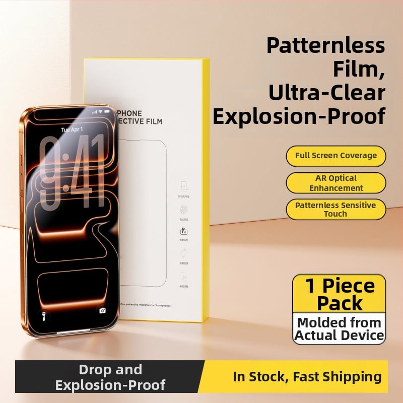 PaiPaiMi protecție ecran din sticlă temperată pentru iPhone 17 Pro Max – anti-praf, antișoc, acoperire totală a ecranului