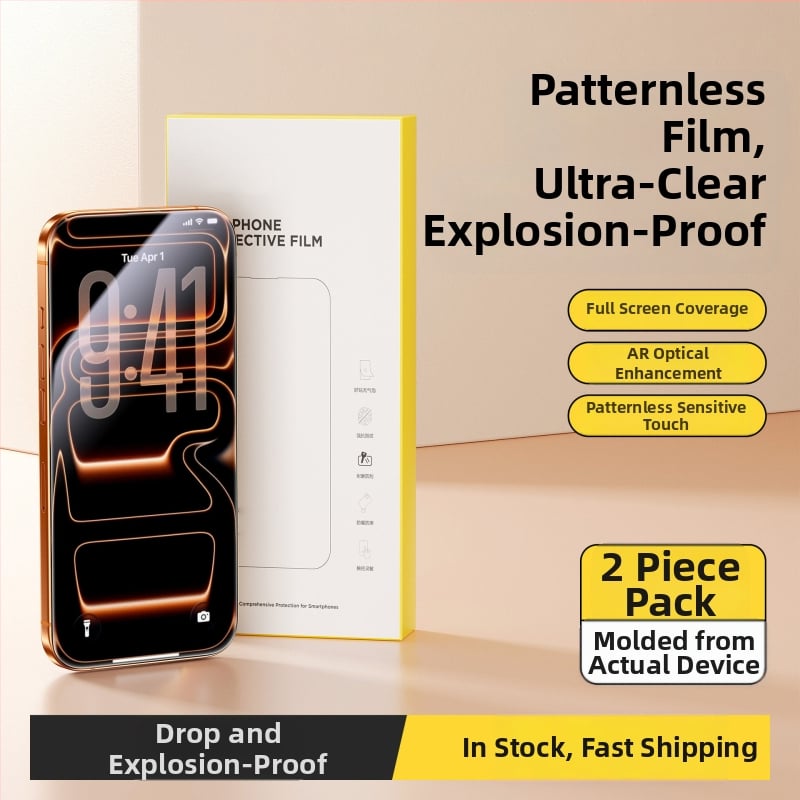 PaiPaiMi protecție ecran din sticlă temperată pentru iPhone 17 Pro Max – anti-praf, antișoc, acoperire totală a ecranului