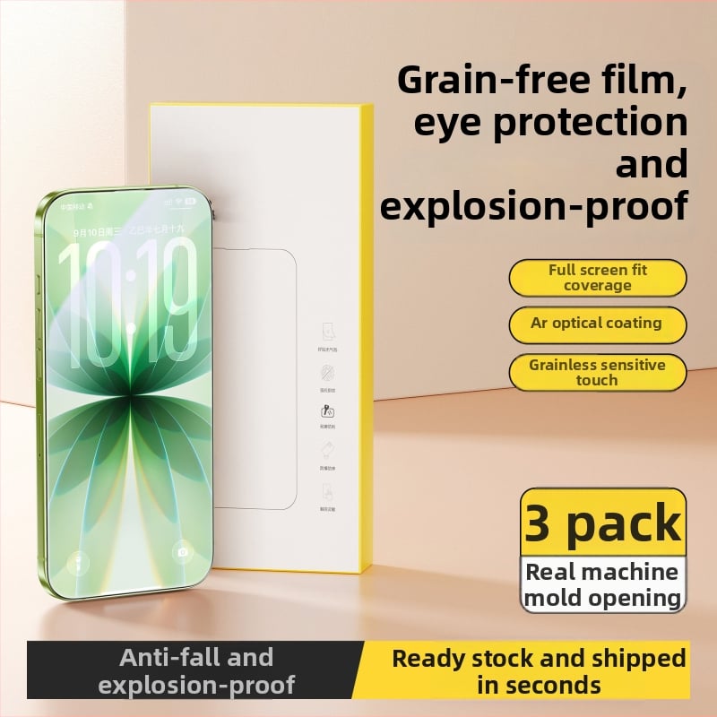 PaiPaiMi protecție ecran din sticlă temperată pentru iPhone 17 Pro Max – anti-praf, antișoc, acoperire totală a ecranului