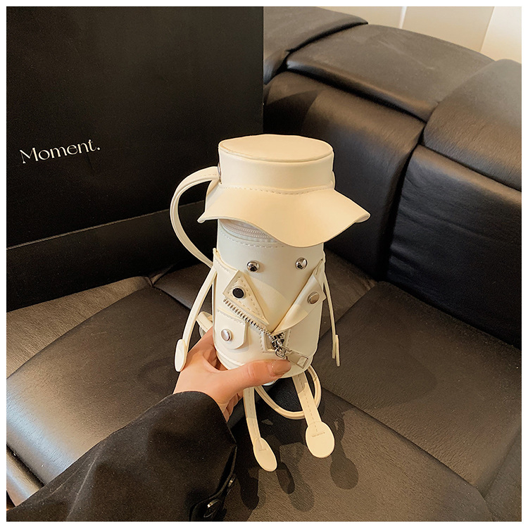Bucket bag Yuzuo, cilindrična PU torba s retro naglaskom, poklopcem i džepom za telefon – ljeto 2025