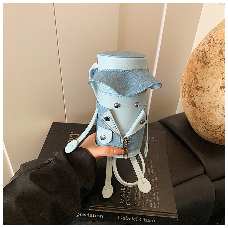Bucket bag Yuzuo, cilindrična PU torba s retro naglaskom, poklopcem i džepom za telefon – ljeto 2025