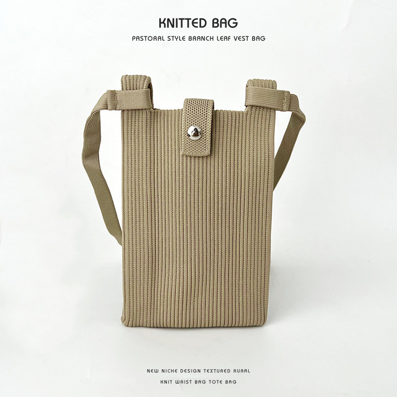 Mobiltelefon-táska poliészterből, függőleges négyzet alakú forma, Draasher csat-zárás, városi minimalist stílus nőknek